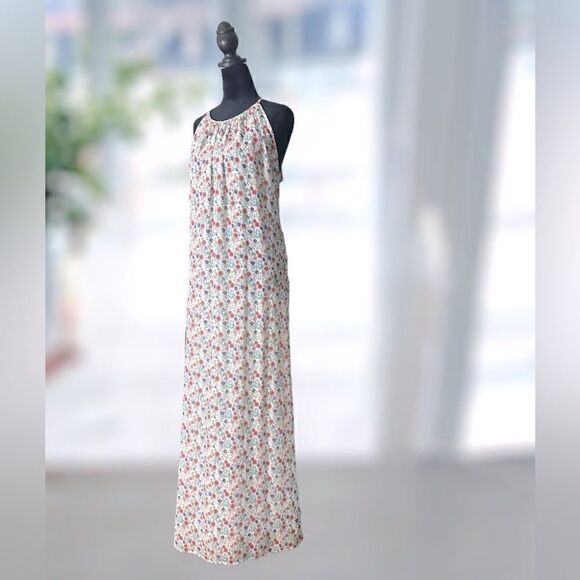BARNEYS New York 100% Silk Floral Maxi Dress Size 40 - Picture 6 of 15